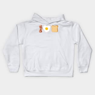 I Love Breakfast (white background) Kids Hoodie